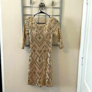 City triangle sequins dress size medium